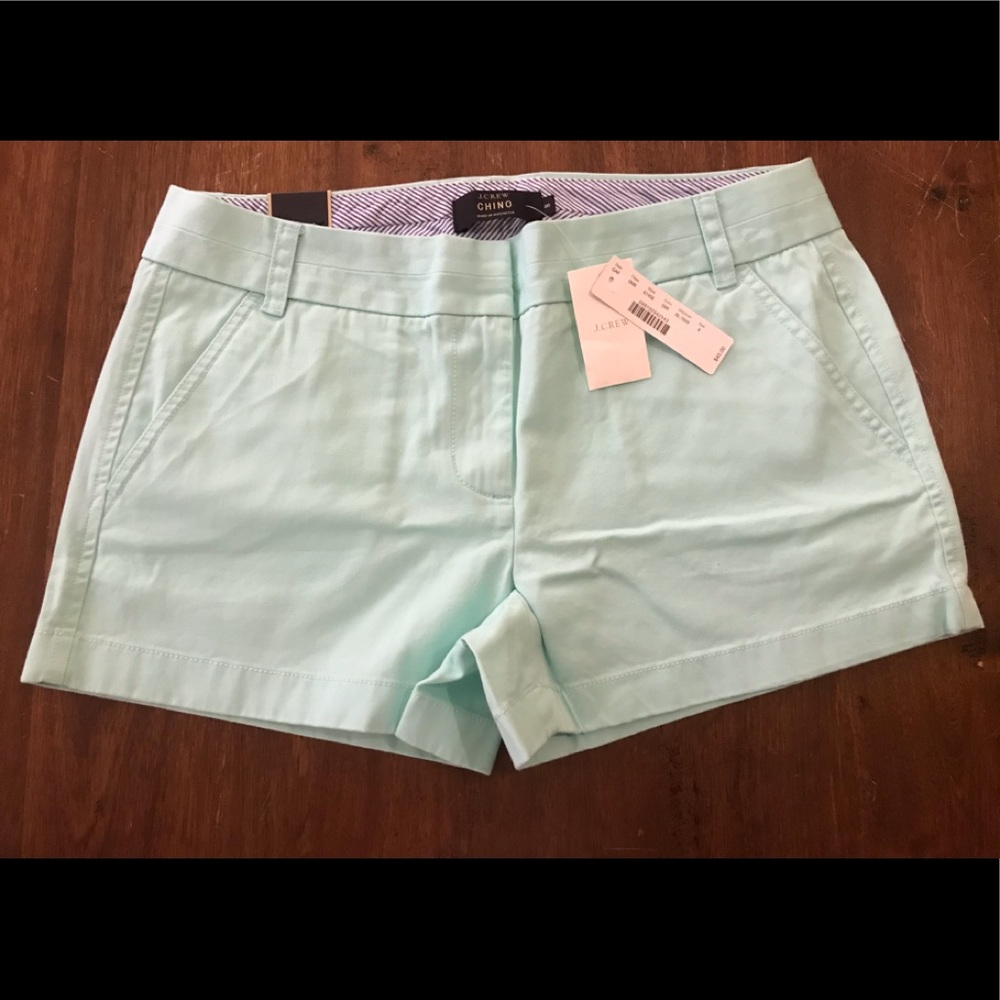 J-Crew Mint Green Chino Shorts